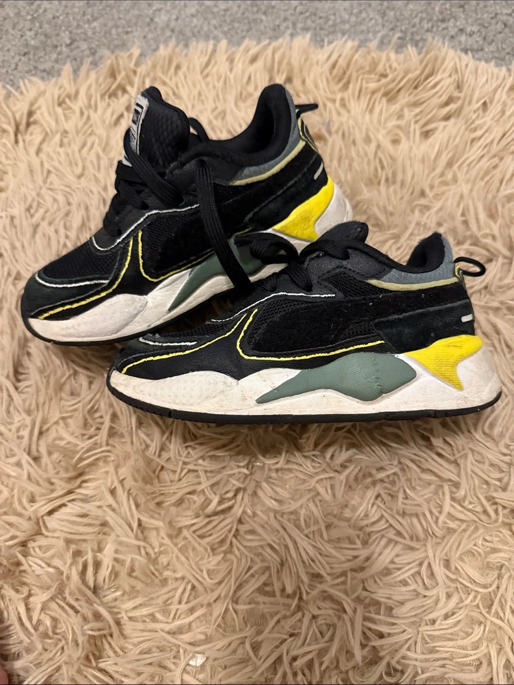 Puma Kids Black and Yellow SpongeBob Accent Sneakers